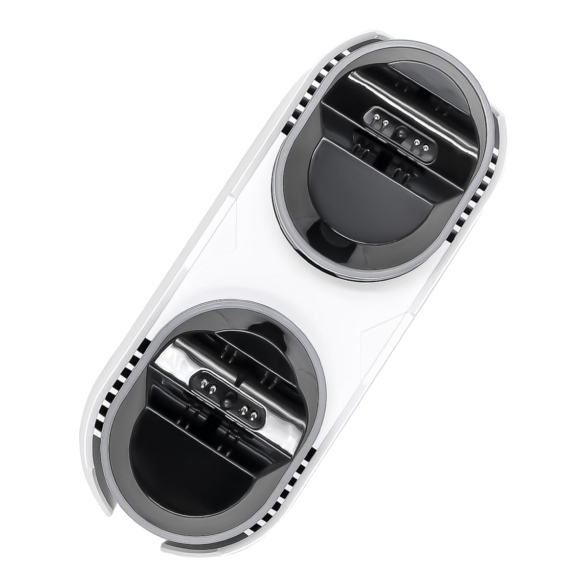 POFET Stazione di ricarica rapida PS5 per controller PS5 DualSense, stazione di ricarica con indicatori luminosi LED RGB, versione Tri-Protection RGB