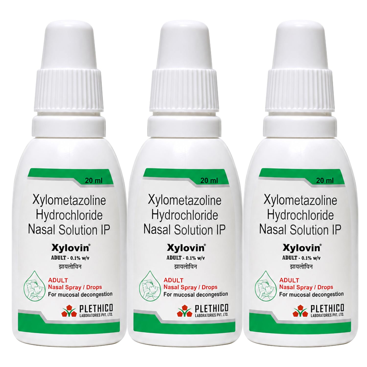 Wiscon Xylovin Adult 0.1% Nasal Drops 20ml (Pack Of 3) | Xylometazoline Hydrochloride Nasal Decongestant | Fast Relief from Blocked Nose, Sinus & Cold Congestion | Up to 10 Hours Relief-image-5