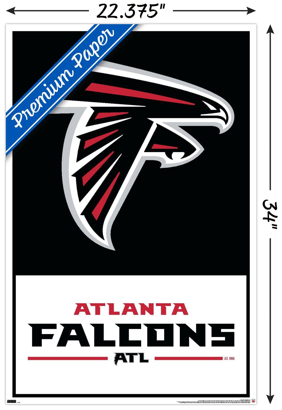 amazon-com-trends-international-nfl-atlanta-falcons-logo-21-wall-poster-34l-x-22-4w-premium-poster-clip-bundle-sports-outdoors for Free Printable Atlanta Falcons Logo Amazon.com: Trends International NFL Atlanta Falcons - Logo 21 Wall Poster, 34L x 22.4W, Premium Poster & Clip Bundle : Sports & Outdoors for Free Printable Atlanta Falcons Logo