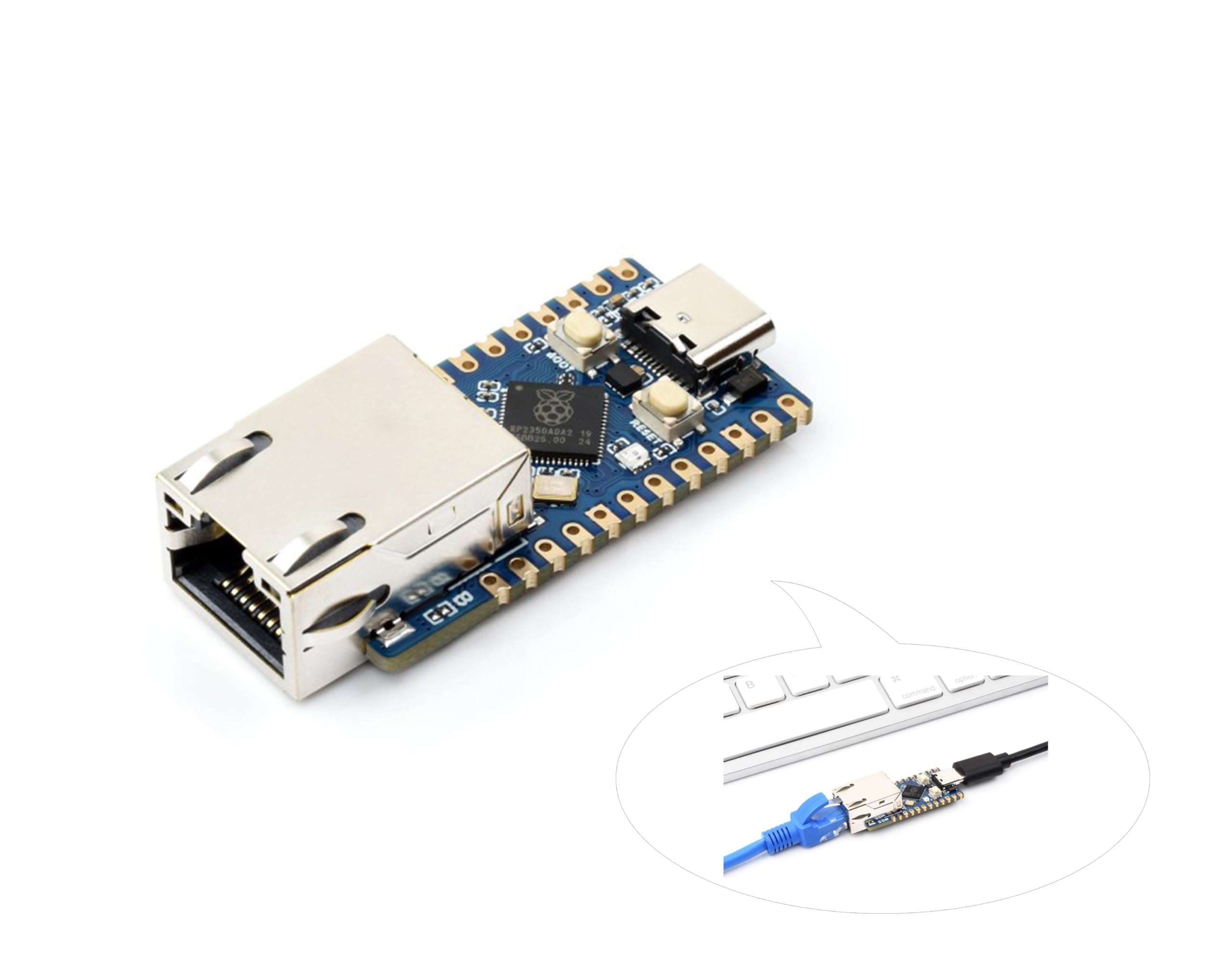 Rpi Basic Module Mini Snapklik.com : RP2350-ETH Mini Development Board, RP2350 Ethernet Port ...