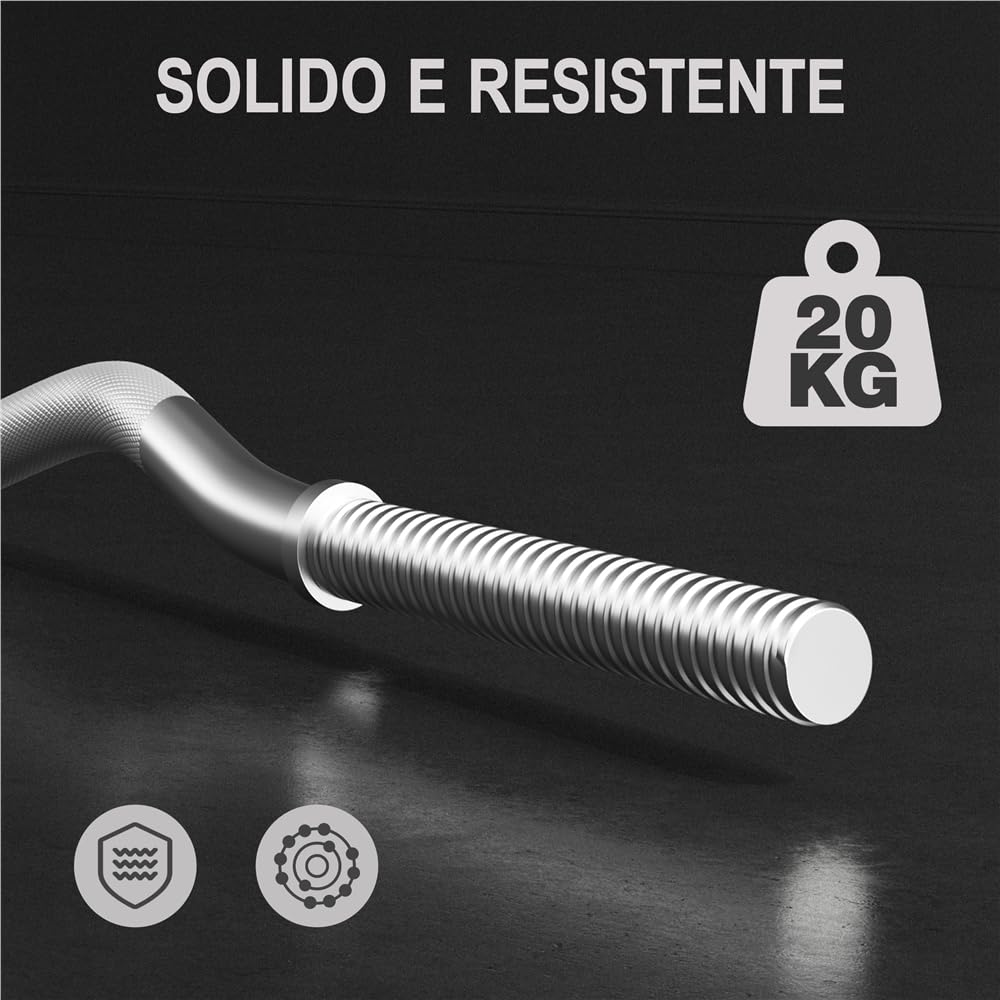 Yaheetech Set Manubri Pesi Sollevamento in Ferro Bilanciere con Piastre 2,5 kg/5kg per Bodybulding/Manubri/Bracciate/Squat Barra Curl