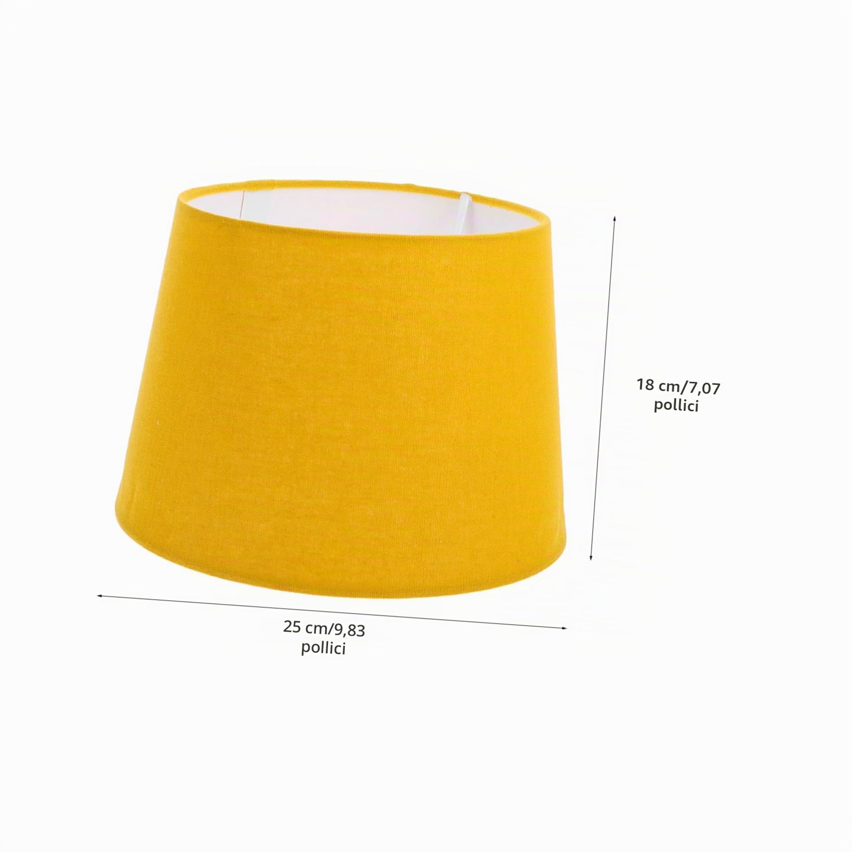 EXCEART Copri Lampada Giallo in Stoffa e Metallo, Facile da Installare, Design Semplice per Lampada da Tavolo o Applique in Camera da Letto