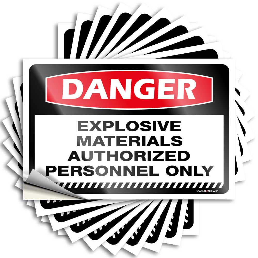 Bumper Bathroom Sets Peel and Stick - Danger Explosive Materials Authorized Personnel Only Door Autumn Waterproof Vinyl for Coffee(12X18CM)