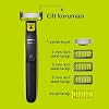 Philips OneBlade Hybrid Shaver for Face and Body, Beard Shaper, Wet/Dry Use, 3 Dirty Beard Comb, 1 Replacement Blade, Body Comb, Skin Protection, Double Sided Blade, QP2824/10