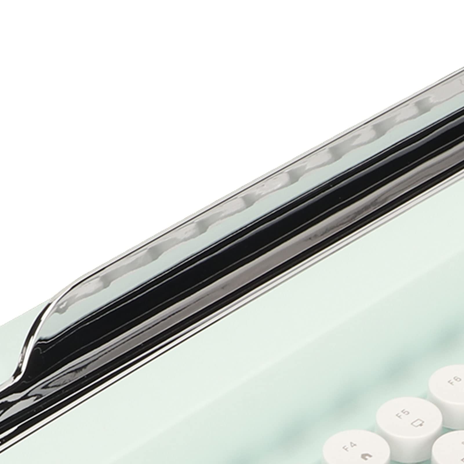 Dpofirs Tastiera da scrivere retrò, 86 tasti, tastiera Bluetooth vintage, tastiera portatile senza fili con supporto integrato per Windows per iOS (verde menta)