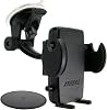 ARKON Windshield and Dash Car Phone Holder Mount for iPhone X 8 7 6S 6 Plus 8 7 6S 6 Galaxy Note Retail Black SM415
