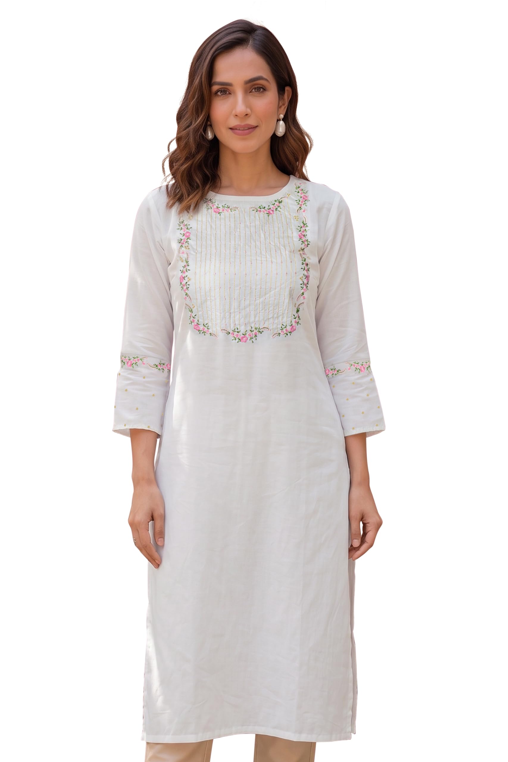 mirchi fashion Women's Straight Fit Rayon Floral Printed Kurti Only-picture-10