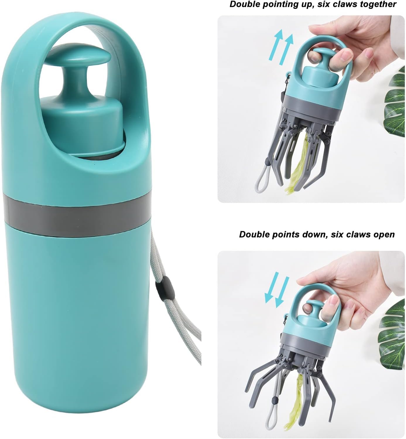 Pelle À Déjections Canines Portable, Pelle À Déjections sans Contact pour Chiens avec Sacs À Déjections Canines Et Rangement Étanche, Nettoyeur Ramassage des Déchets d'animaux pour Chien Taille