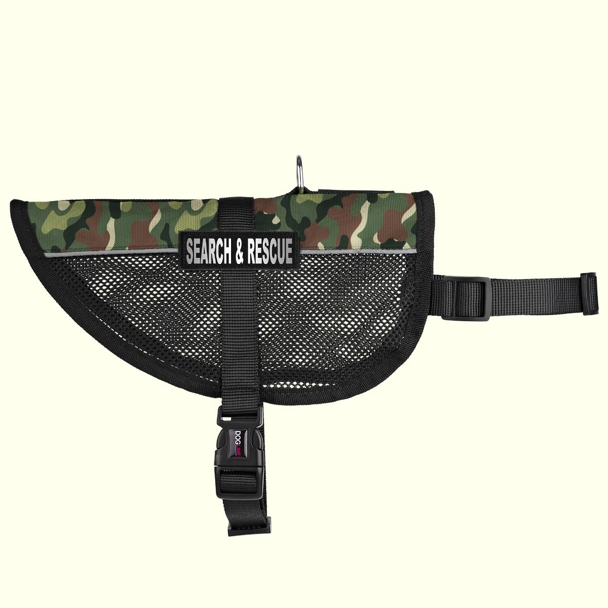 Dogline MaxAire Mesh Vest Für Hunde – Mit Emotional Support Patches, Größe M, Schwarz