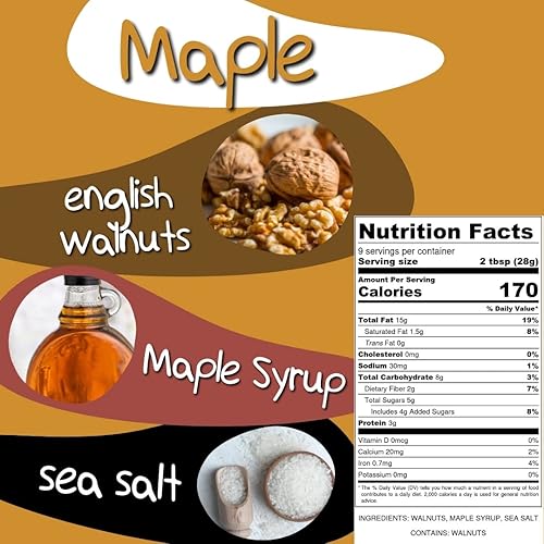 Miniatura 2 de Crazy Go Nuts - Mantequilla de nuez  Arce, 9 onzas (paquete de 3)  Snacks saludables, keto, vegano, bajo en carbohidratos, sin gluten, superalimento