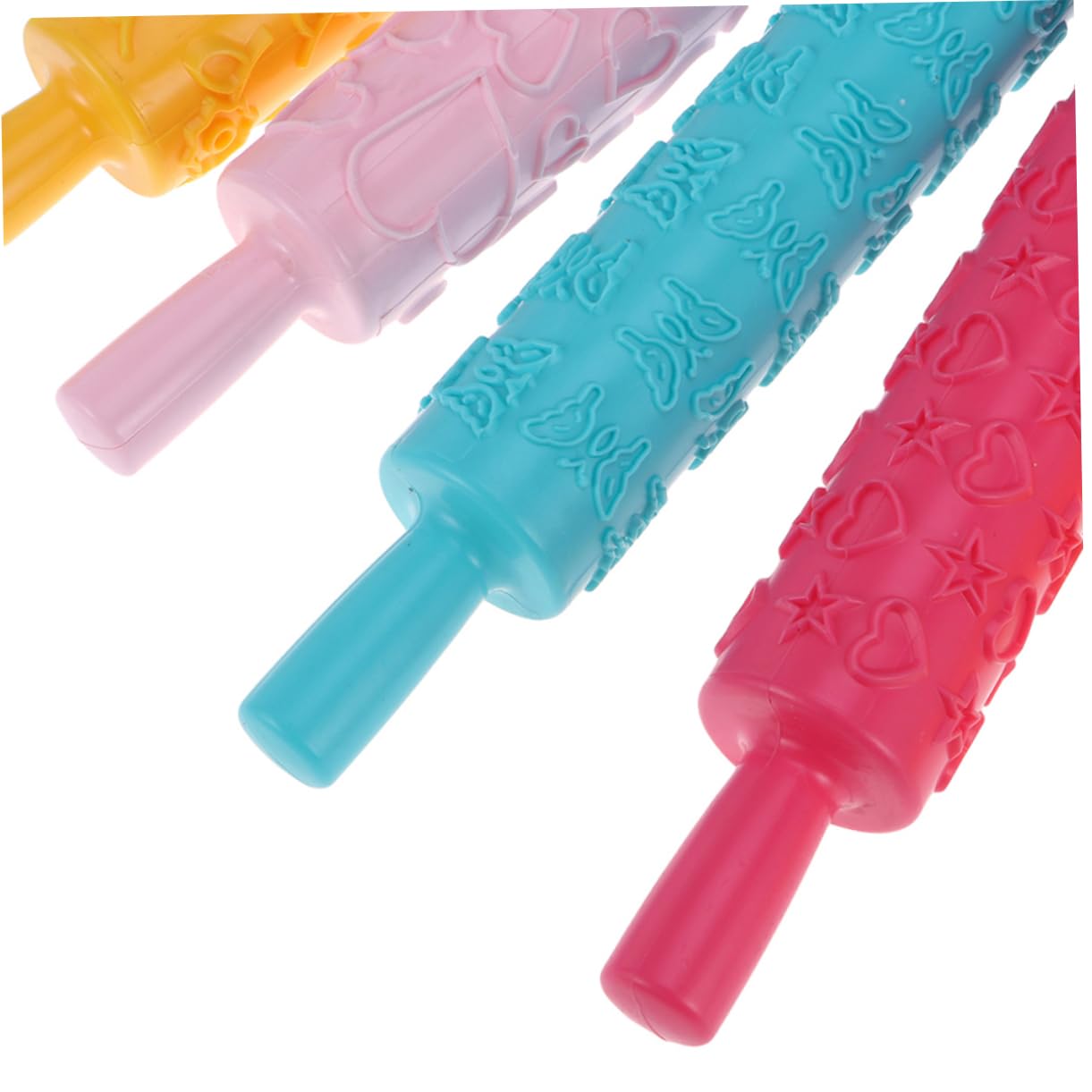 Mikinona Rouleau à Pâtisserie à Motif en Plastique 8 Pièces