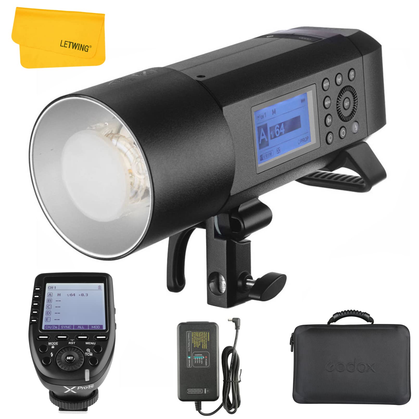 Godox AD400 Pro AD400Pro Studio Flash, 2.4G Wireless X System 400ws Power TTL Outdoor Strobe with Go