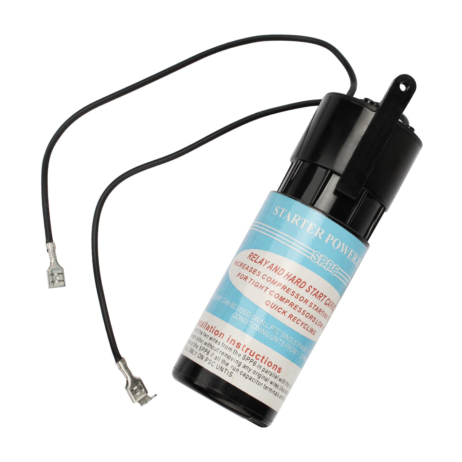 Antoble Hard Start Kit SPP6 Relay Start Capacitor Relay 1/2HP-10HP Increases Torque 500% Pow-R-Pak 120-288V AC Compressor