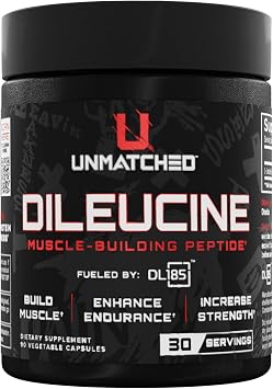 Unmatched Dileucine Amino Acid Peptide | Fueled By DL185 | Accelerate Protein Synthesis, Muscle Growth, Recovery | 90 Vegetable Capsules, 30 Servings