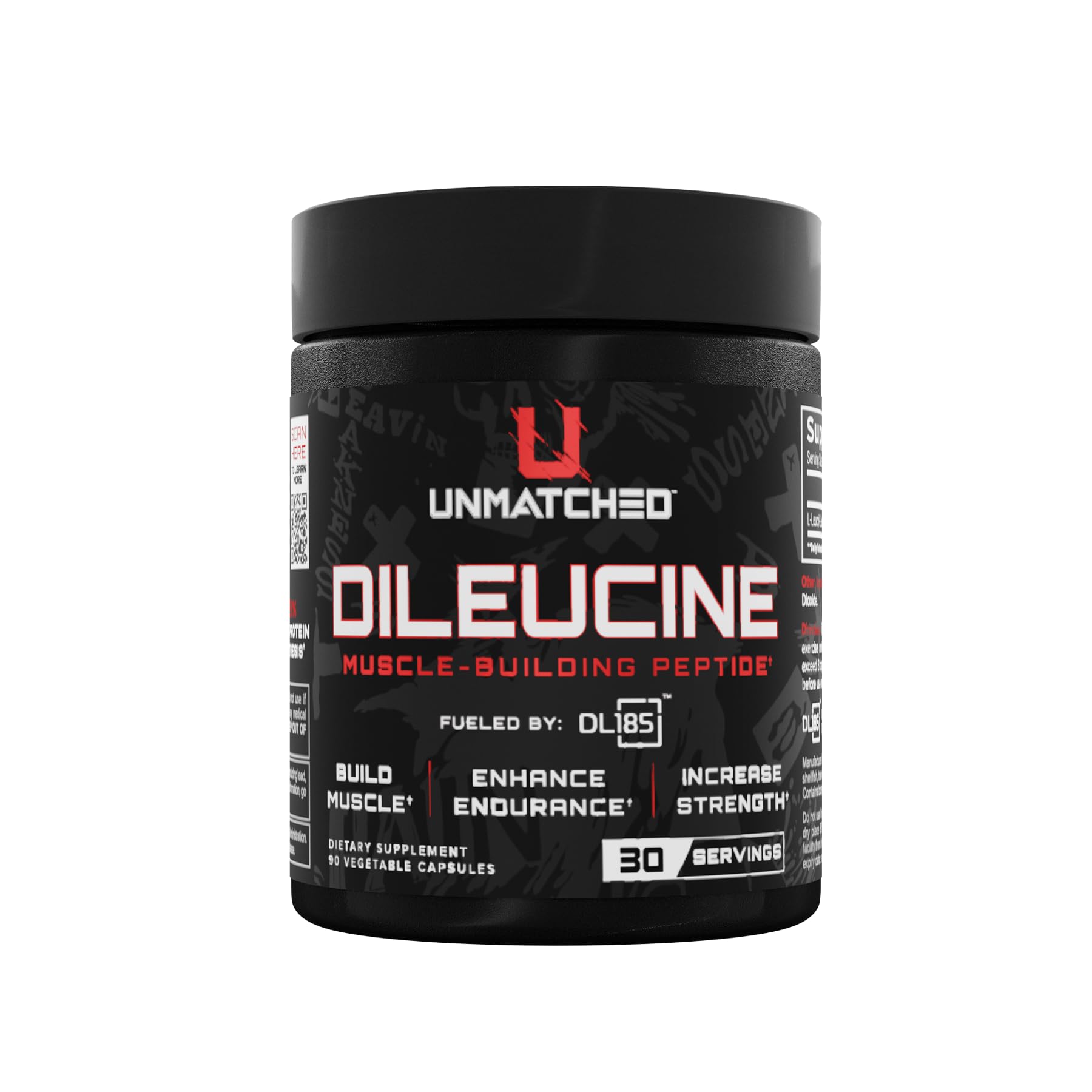 UnmatchedDileucine Amino Acid Peptide | Fueled by DL185 | Accelerate Protein Synthesis, Muscle Growth, & Recovery | 90 Vegetable Capsules, 30 Servings