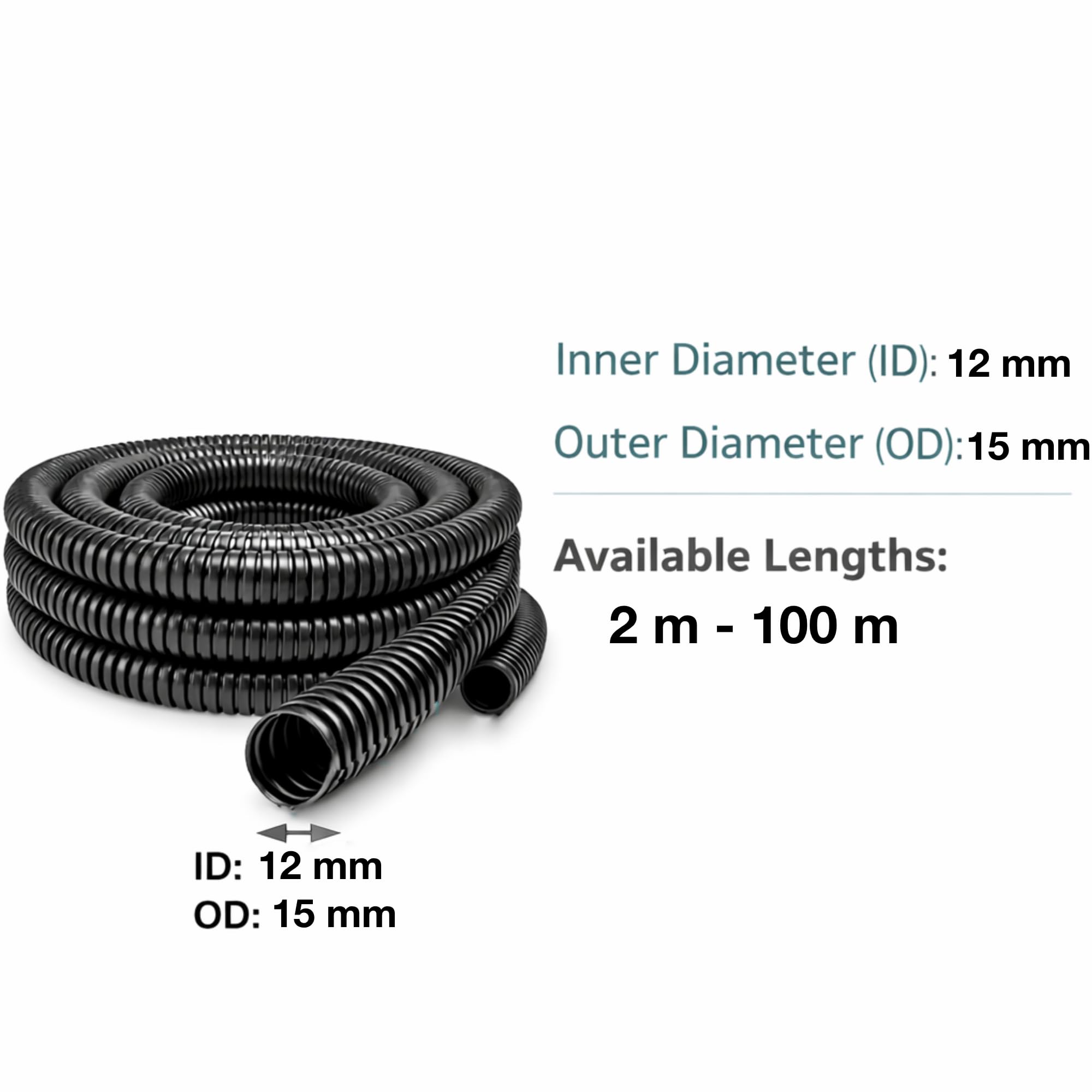 Tubo de alambre corrugado para protección, tubo flexible para coche