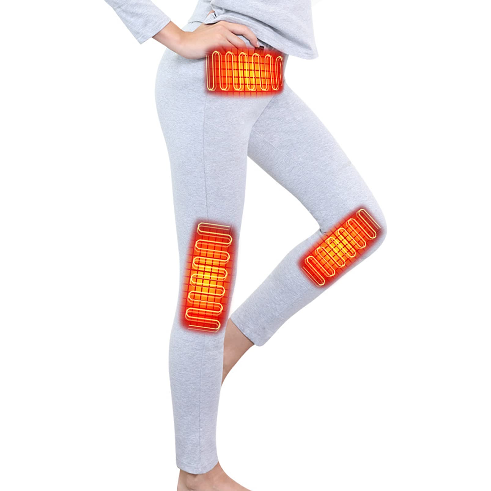 Pantaloni Intimi Termici riscaldati Tramite USB, 3 Zone di Riscaldamento Riscaldamento Elettrico Pantaloni Caldi Leggings Pantaloni per Uomo Donna (Woman1 S) (Woman2 XL)