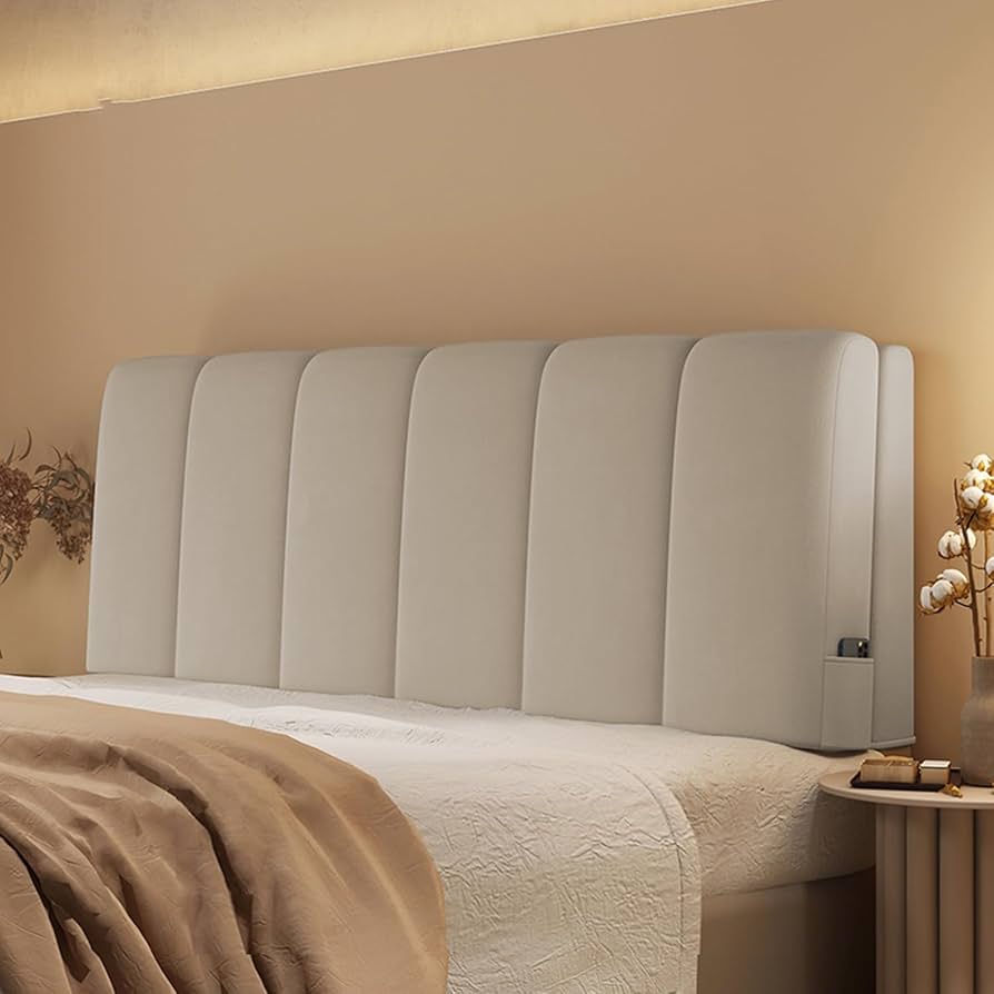 Amazon｜布張りの壁に取り付けられたヘッドボードクッション