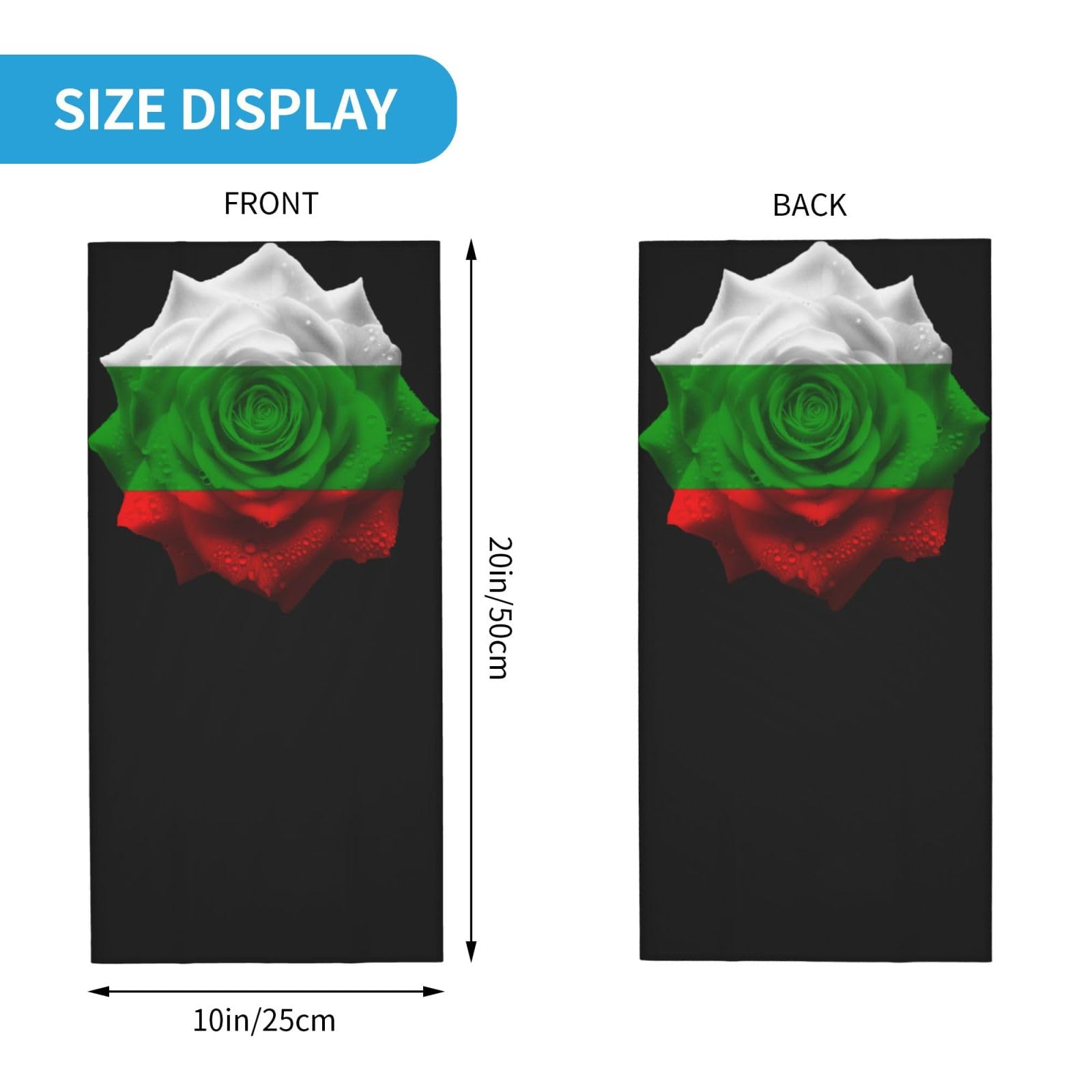 Flowers Bulgaria Bulgarian Flag Balaclava Bandana Neck Gaiter Face Mask For Men Women Uv Protection For Motorcycle Cycling Riding Running Headbands