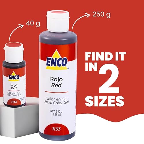 Miniatura 6 de ENCO Gel Colorante Alimentario Rojo 8.8 oz (250g) Concentrado, Vegano