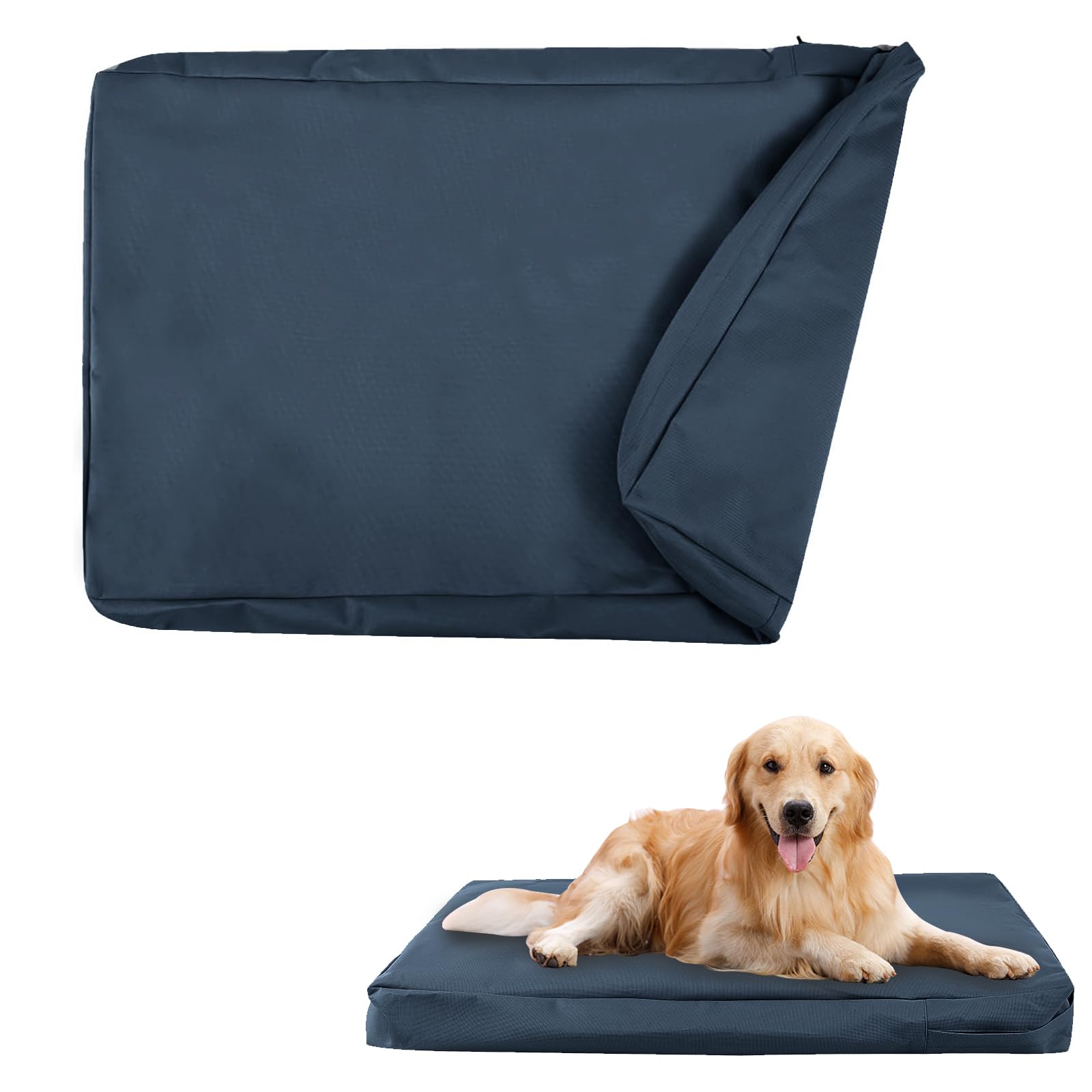 XITVVyg Dog Bed Cover,Waterproof Canvas Dog Crate Mattress Cover,Washable&Removable Bed Covers for Dogs,Replacement Dog Bed Cover with Zipper,Indoor Bed Protector for Pet Covers