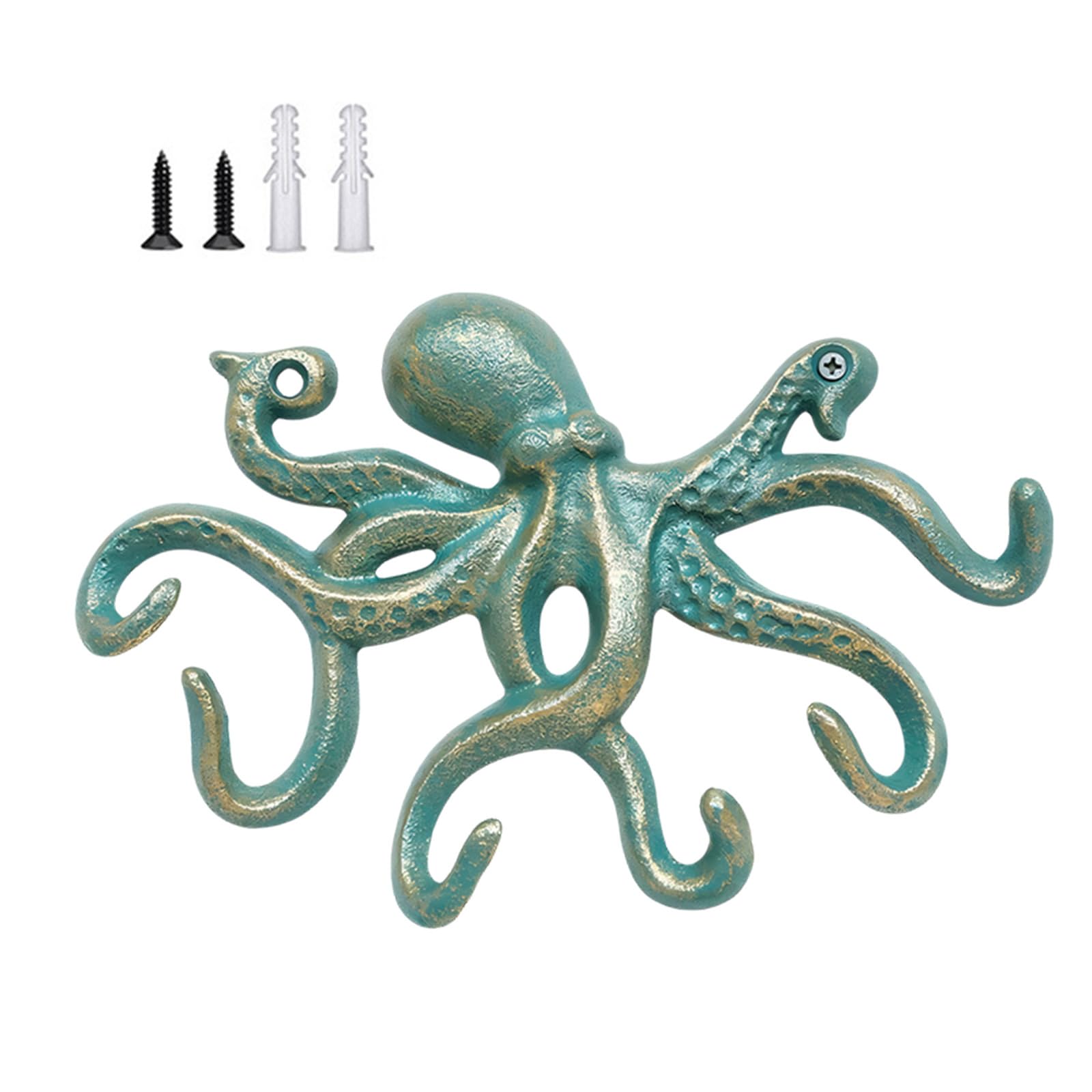 Limtula Multi Purpose Iron Octopuses Shaped Wall Hook for Organizing Small Household Items Practical Outerwear Hanger Traditional Iron Shelf Fasteners