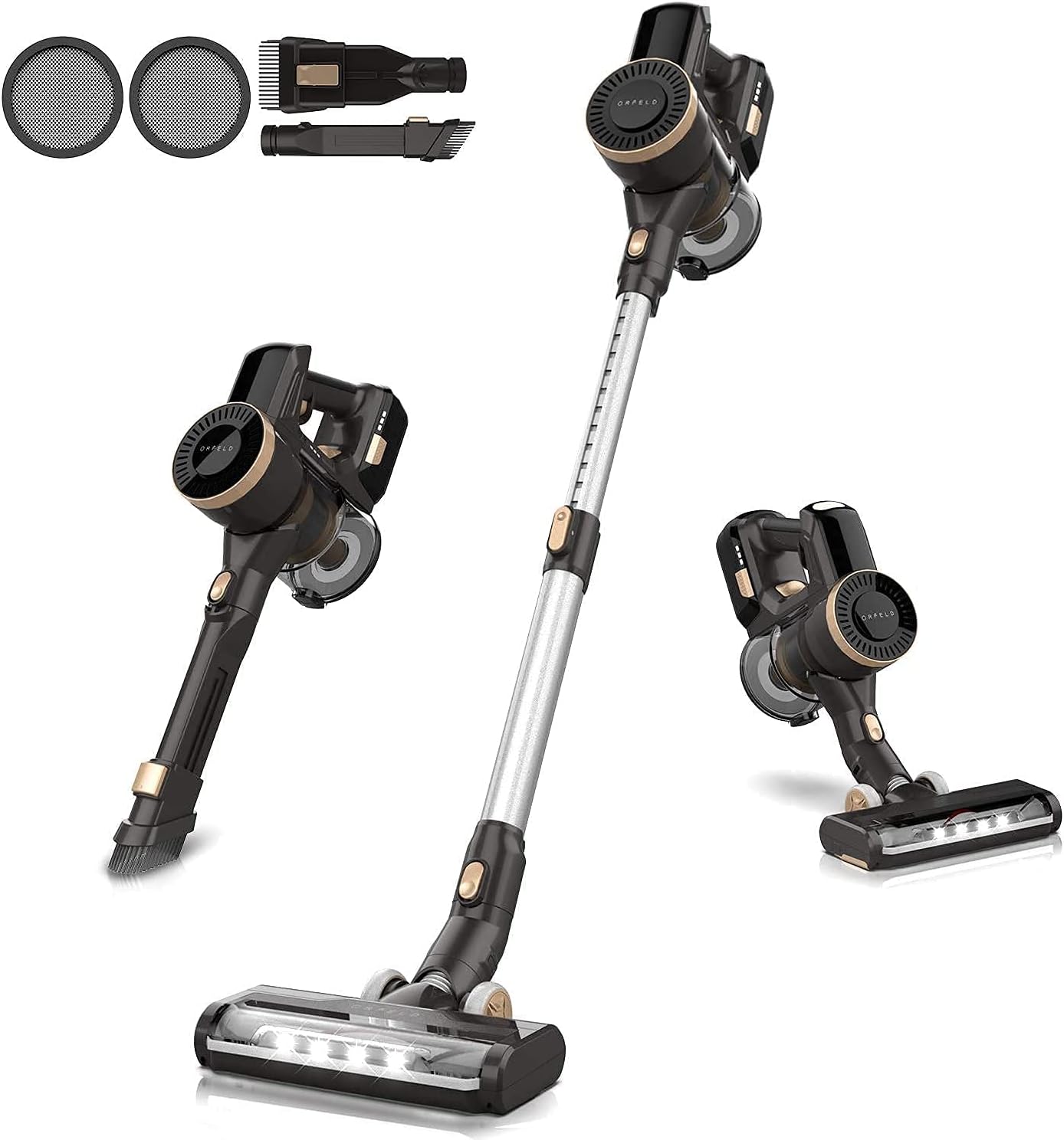 ORFELD Cordless Vacuum Cleaner, 22000Pa Powerful Suction 45 mins Runtime ,Stick Vacuum 4 in 1 Lightweight Handheld Vacuum for Car Pet Hair Hard Floor