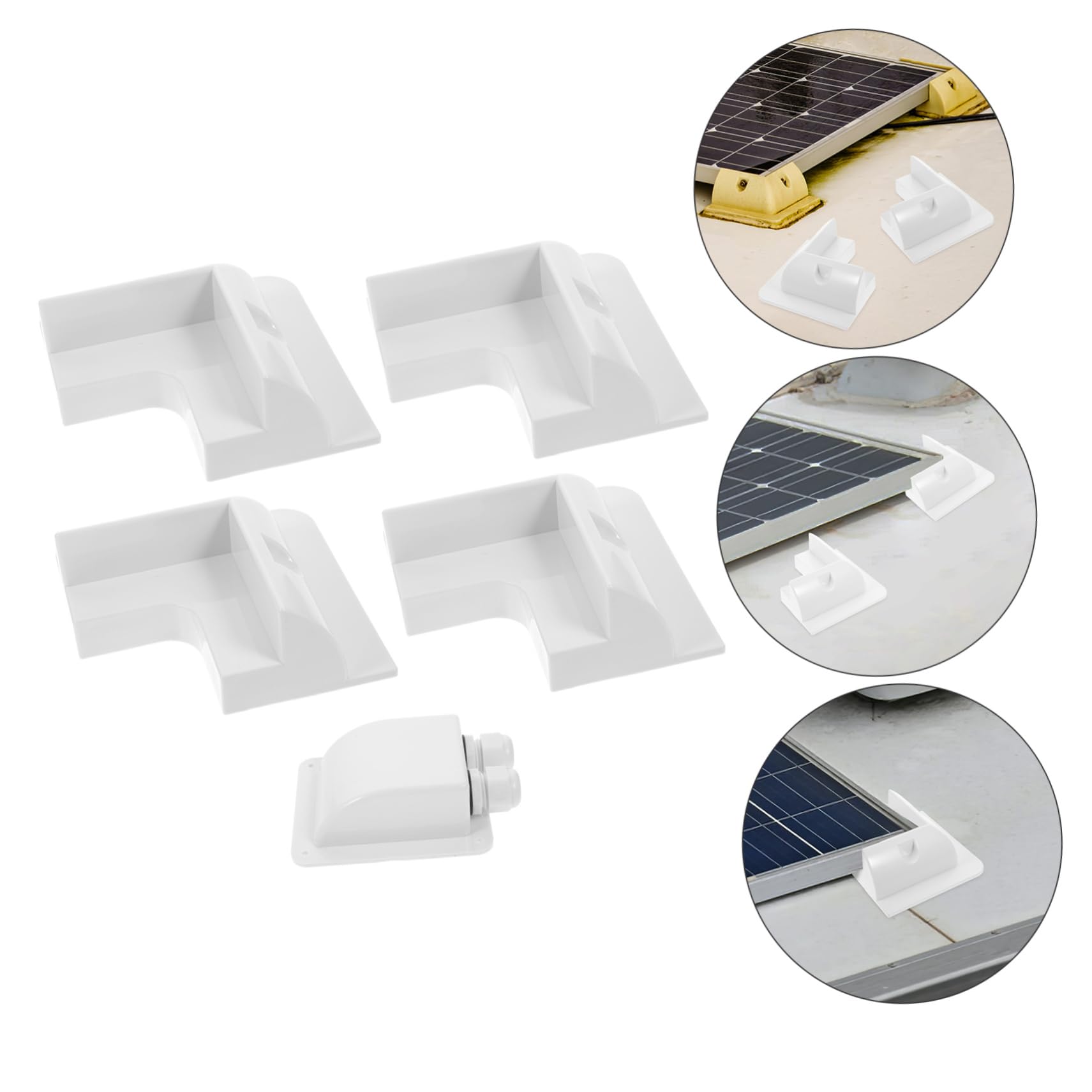 1juego Soporte De Panel Solar Para Trailers y Autocaravanas Kit De Montaje Sin Perforación Estructura Resistente y Protección Para Paneles