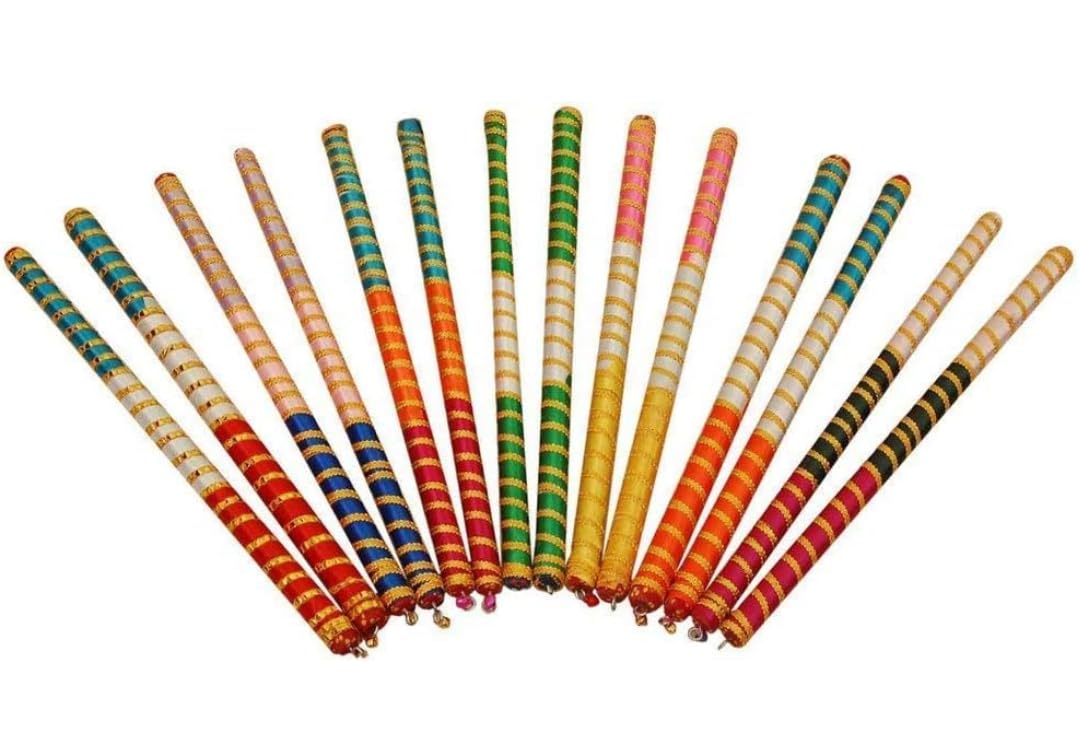 MADHUSHREEs Multicolor Dandiya Sticks 33cm Navratri Garba Dress Accessory for Kids & Adults (Pair Of 2) (B0DFTS2WKS) Amazon Price History, Amazon Price Tracker
