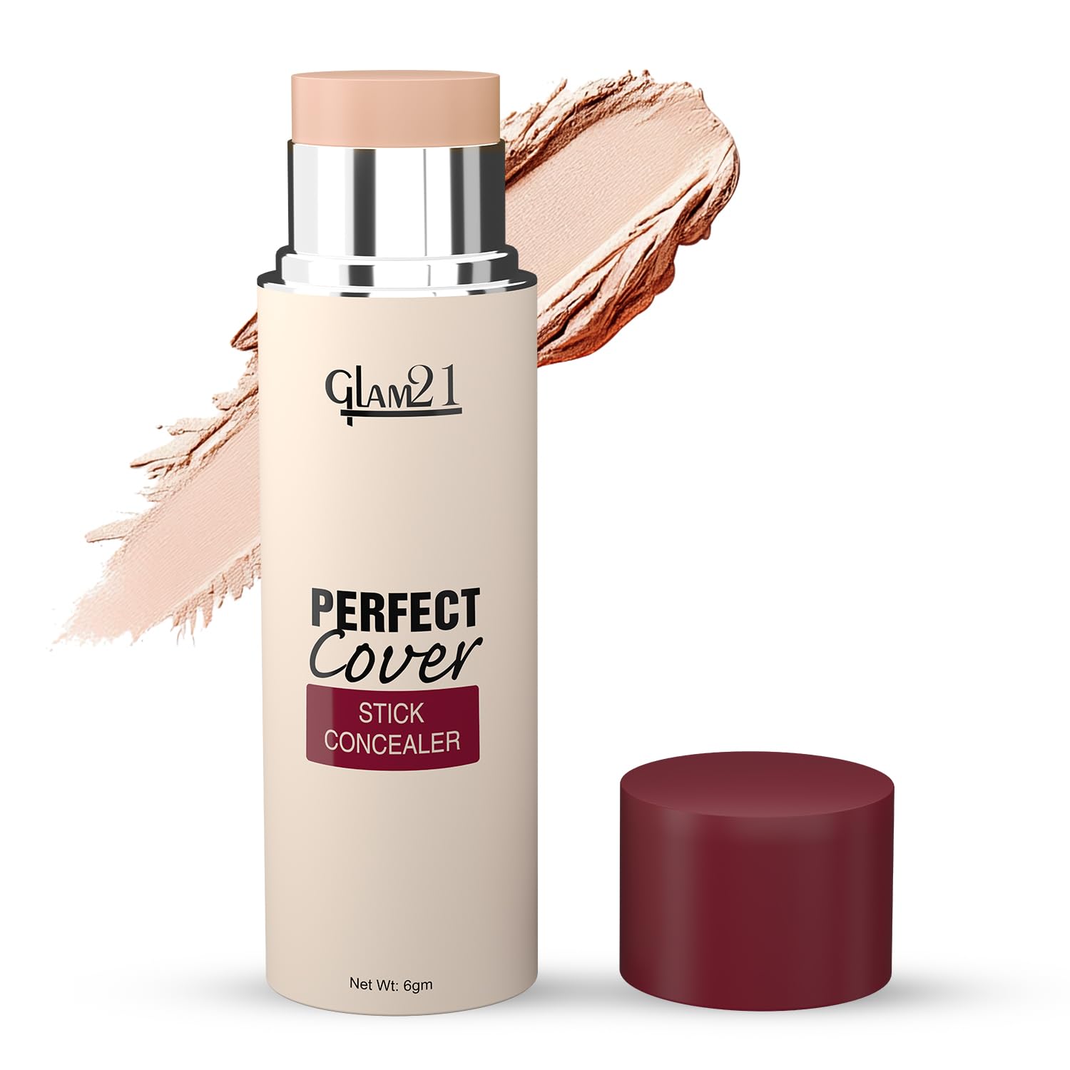 Glam21 Perfect cover stick concealer| Waterproof Concealer With Full Coverage |Easily Blendable Concealer | CreamyTexture | Matte Finish | Weightless and breathable Formula | Long Lasting| Sun Sand| 6gm-image-27
