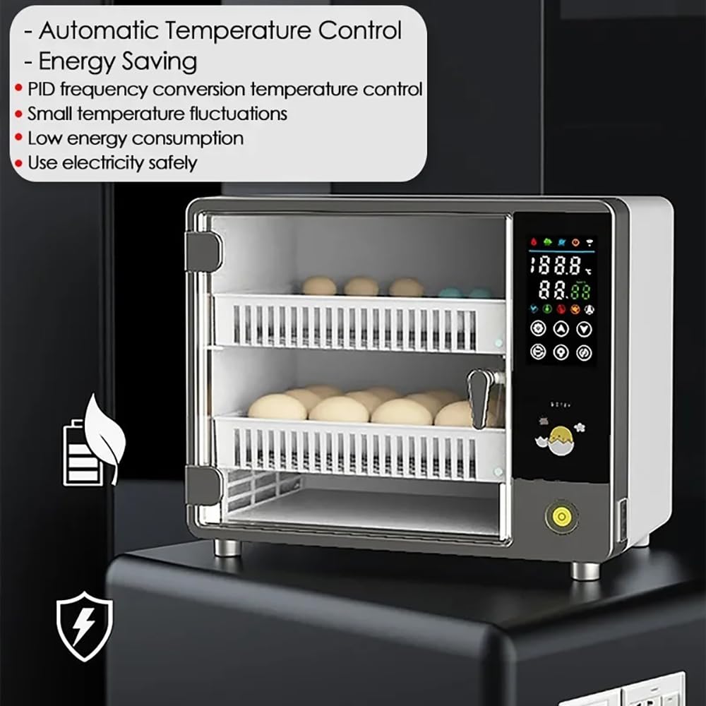 NEWFUN Inkubator w pełni automatyczny, 24 jaja, inteligentna kontrola temperatury, ekran dotykowy, z automatycznym systemem rotacji i kontrolą temperatury dla inkubatora, kury, przepiórki