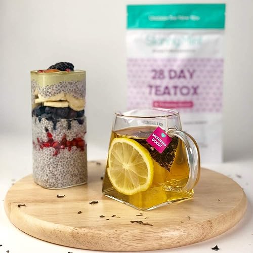 Miniatura 5 de Té natural SkinnyMint Teatox de 2 pasos, té para programa de desintoxicación de 28 días, fácil de seguir, formulación eficaz, sabor delicioso