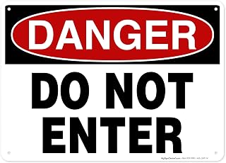 Danger Do Not Enter Sign, 10x14 Inches, Rust Free .040 Aluminum, Fade Resistant, Made in USA by My Sign Center