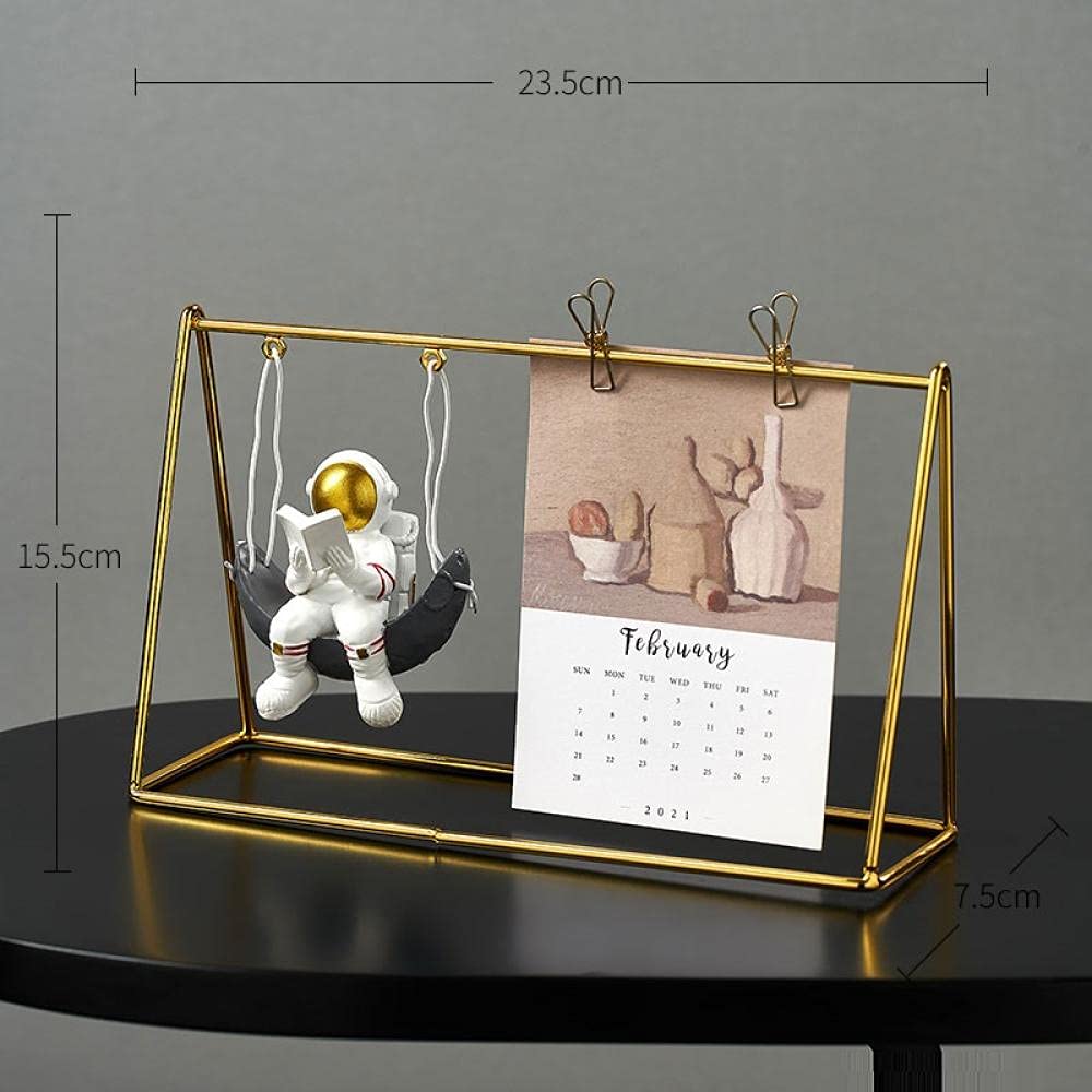 Pequeña Escultura Estatuas De Astronauta Decoración De Escritorio De Oficina Figuras De Astronauta Sin Calendario De Papel