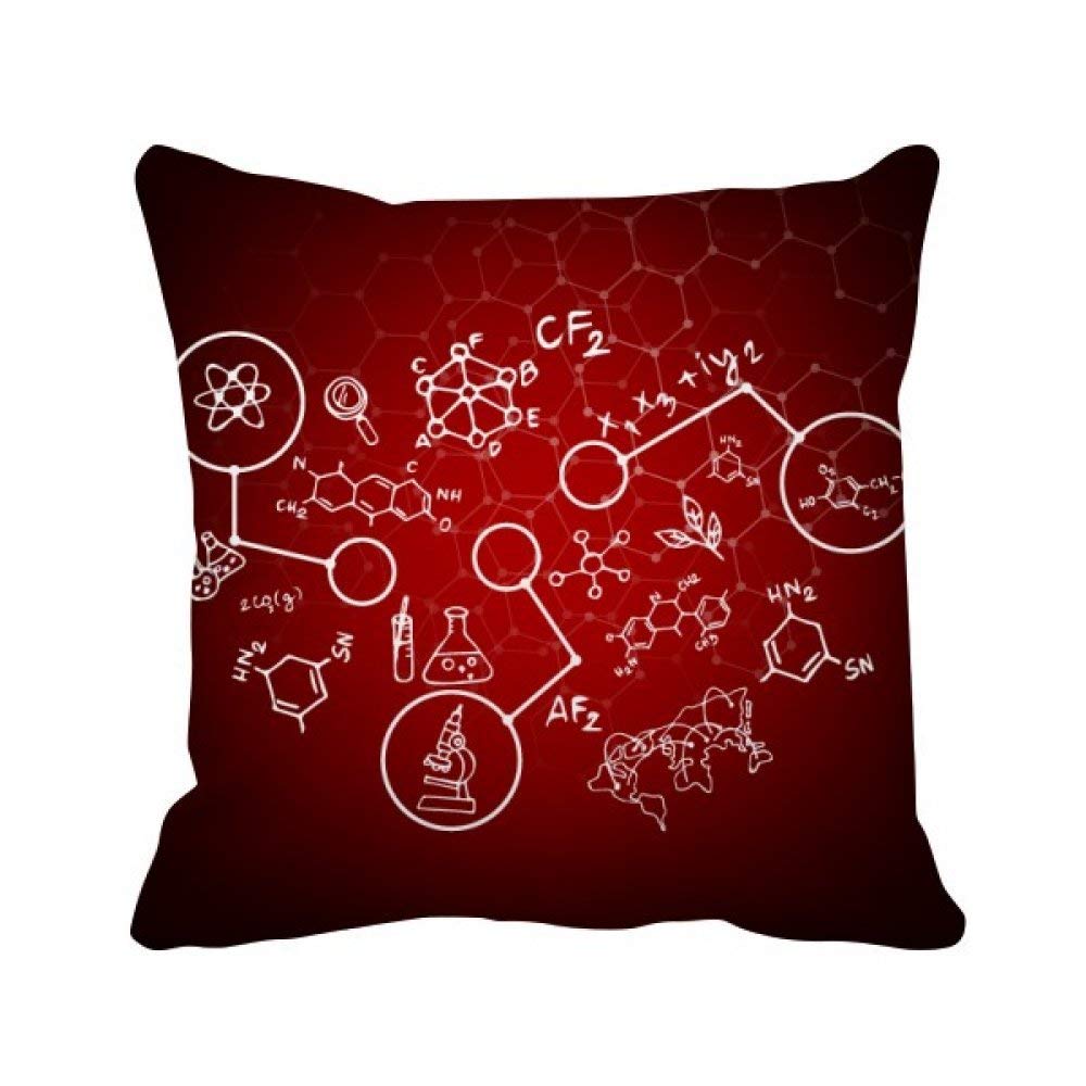 Coussin chimie organique décoratif pour canapé et bureau moderne 40x40cm
