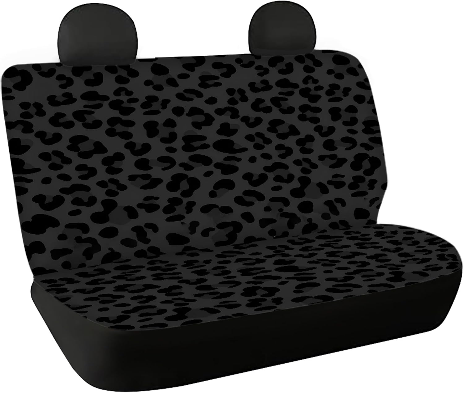 Black Cheetch Print Car Seat Cover for Bench Seat, Fashion Waterproof Back Seat Cover Protector Universal Fit Cars,Trucks,SUV,Sedan