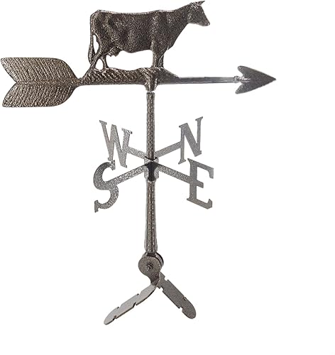 Miniatura 5 de Veleta de vaca - 6 colores disponibles - Veleta para exteriores - Decoración de techo de metal - Soporte incluido (4 a elegir) - Veleta de aluminio