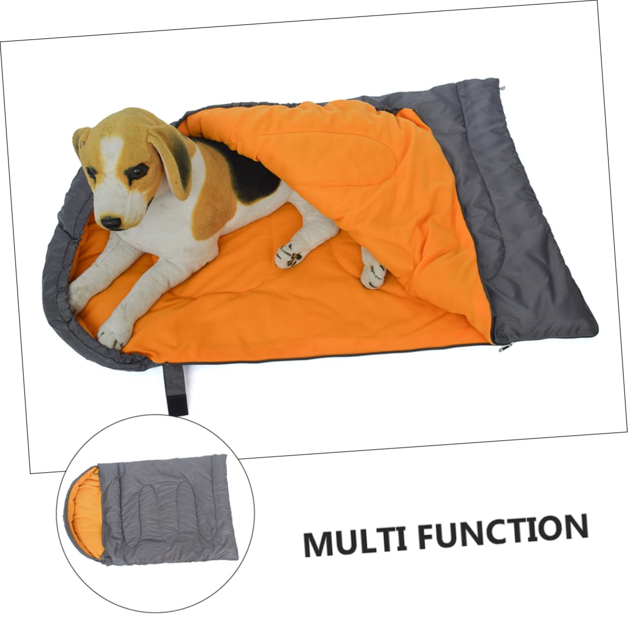 Happyyami Tragbarer Schlafsack für Hunde aus Polyester und Fleece Wärmendes Hundebett für Outdoor Reisen Kompakte Form Leicht zu Transportieren und Verstauen