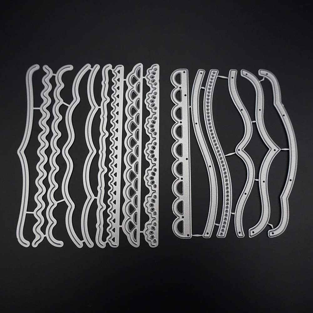 15 Pcs Metal Embossing Lace Cutting Dies Stencils Scrapbooking Dies Cuts for DIY Crafts, New Year, Wedding, Valentine's, Present Greeting Cards Albums