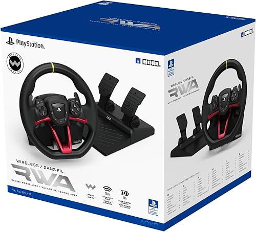 HORI Wireless Racing Wheel Apex for Playstation 5, PlayStation 4 and Windows 11/10