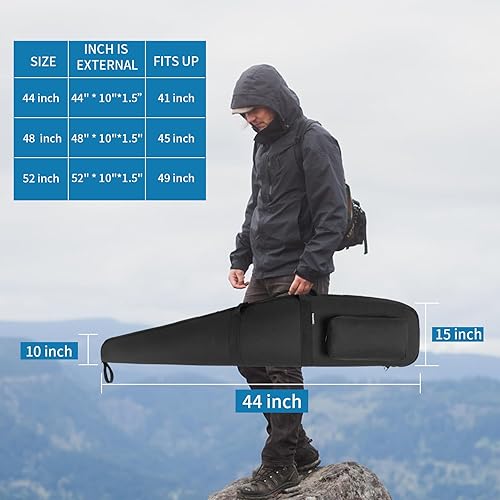 Miniatura 4 de QWIOXCVR Funda clásica táctica suave para rifles, bolsa de escopeta ajustable, correa de hombro adecuada para cazar, fundas de pistola de tiro para