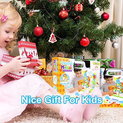 237 Pieces Electric DIY Drill Educational Set, STEM Learning Toys, 3D Construction Engineering Building Blocks for Boys and Girls Ages 3 4 5 6 7 8 9 10 Year Old, Creative Games and Fun