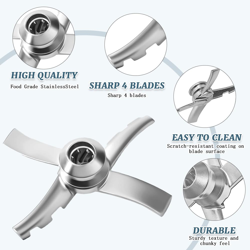 Accessoires de lame de machine à glace pour Ninja Creami NC300 Series, lames de rechange pour machine à glace WDKXCN pour crémier ninja NC301 NC299 CN301CO NC299AM