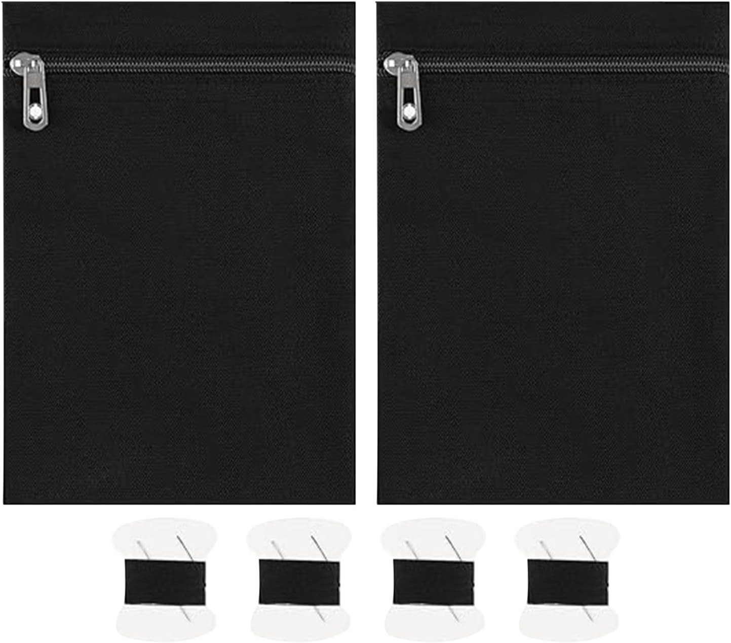 Sew In Clothing Pockets - Anti Theft Security Pouch, Zippered Side Pocket with Hidden Storage, Garment Upgrade Accessory with Safety Design, Fabric Insert, Durable Stitching for Secure Carrying