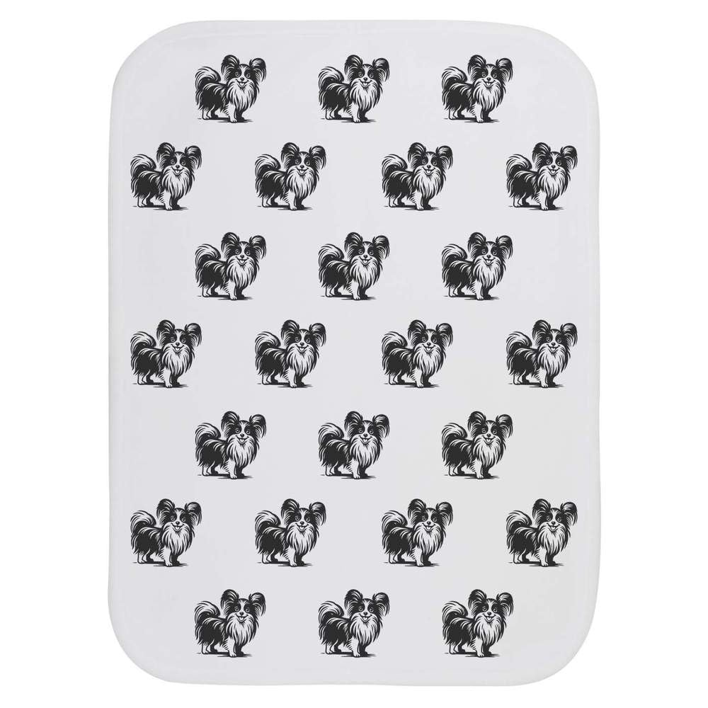 Cute Papillon Dog' Baby Burp/Wash Cloth (BC00035214)