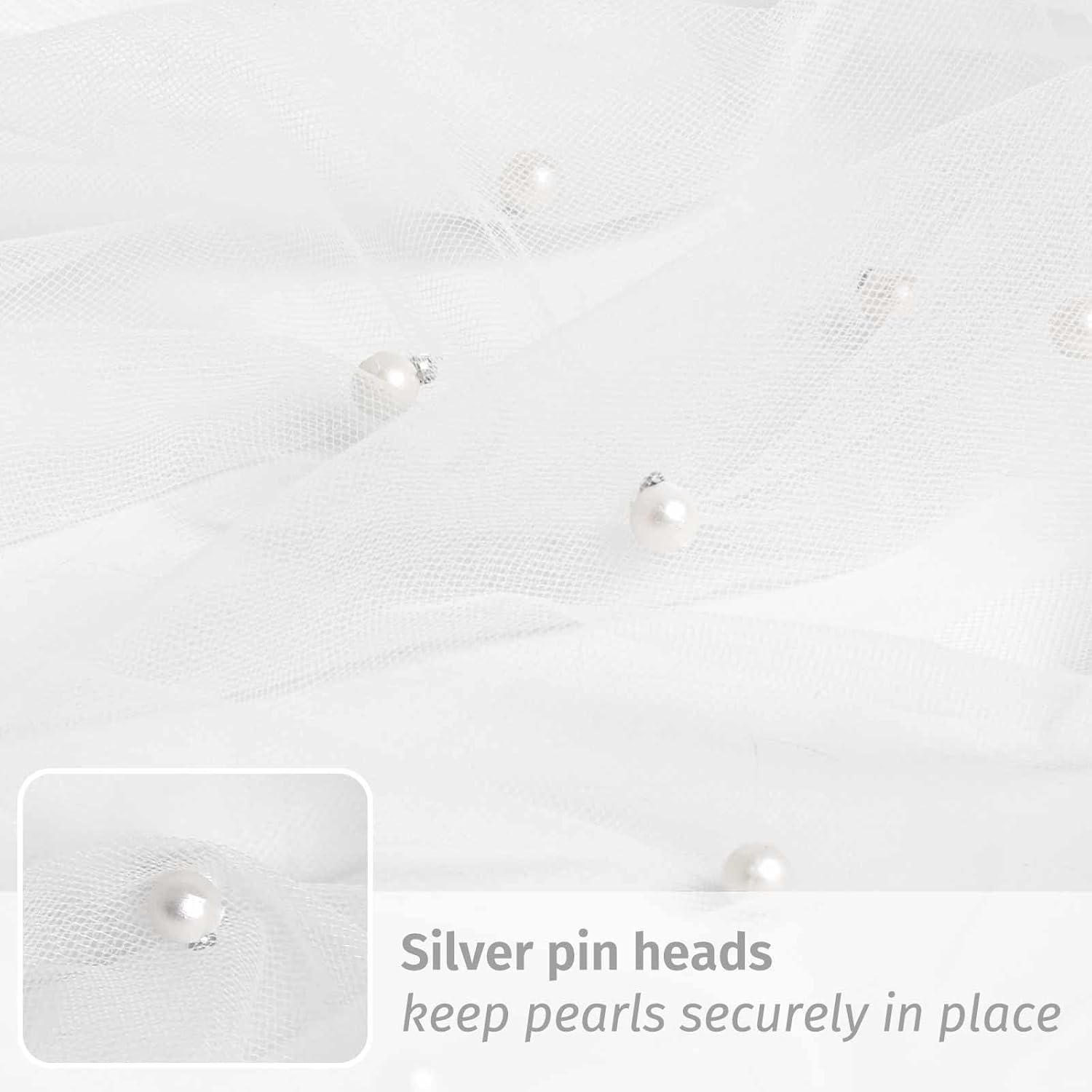 WELTRXE Pearl Table Runner 120 Inch 10FT, White Gauze Table Runners, Rustic Boho for Holiday Wedding Decor, Home Party ,Baby Shower, Birthday Party - Image 5