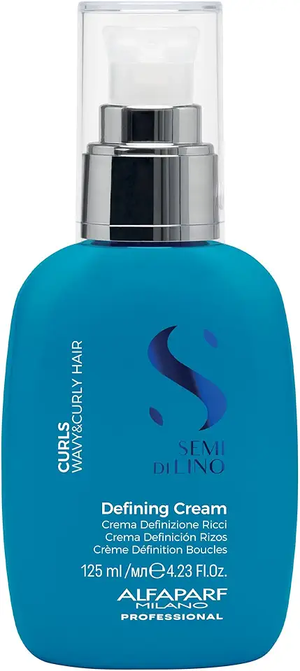 Alfaparf Milano Semi Di Lino Curls Creme Definidor de Cachos - Para cabelos cacheados e ondulados – Hidrata, nutre, reduz o frizz – Protege conta a umidade e temperatura - Fórmula vegana – Qualidade profissional de salão 125ml
