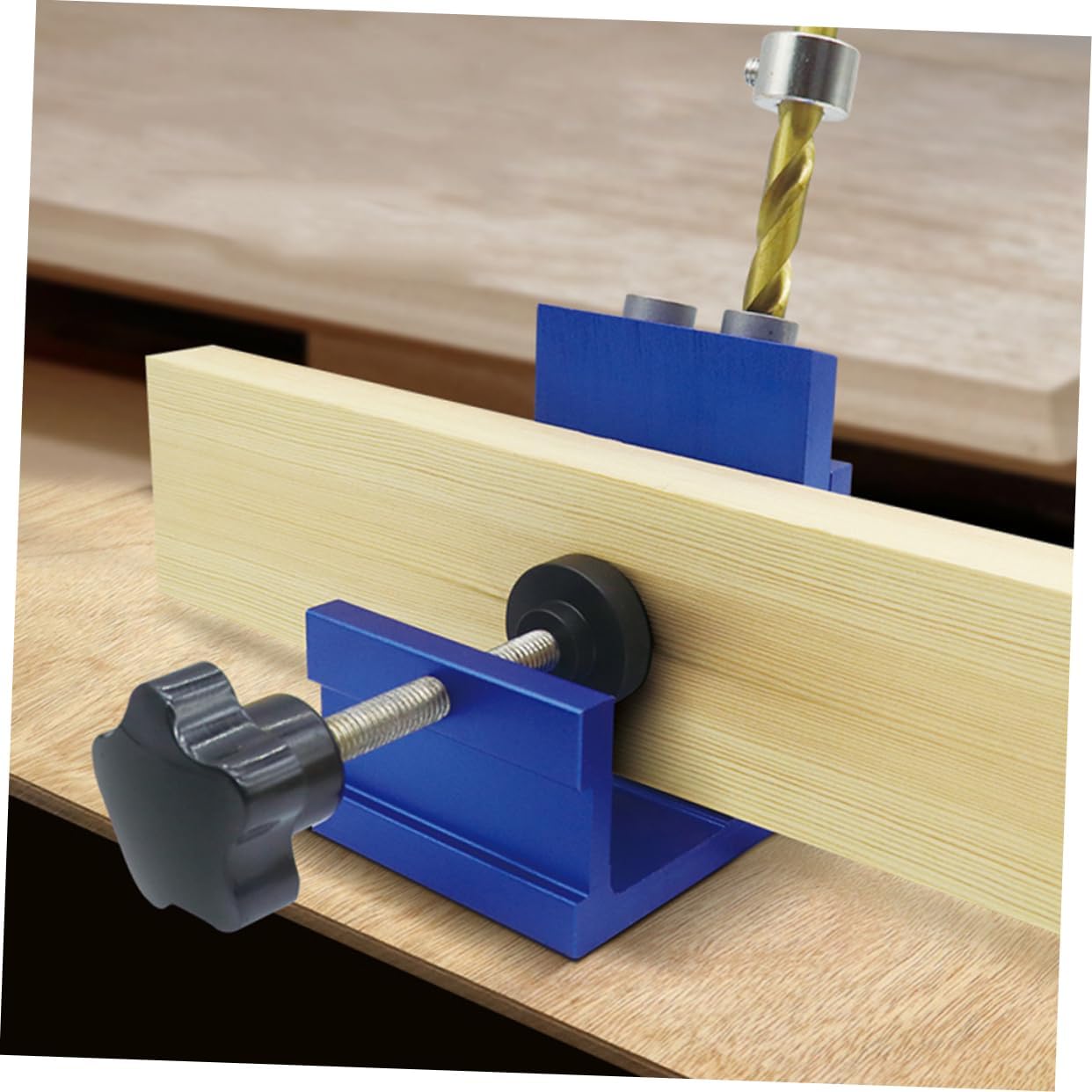 1set Woodworking Hole Locator Set Jig Pocket Hole Jig Drill Guides for Woodworking Dowel Kit