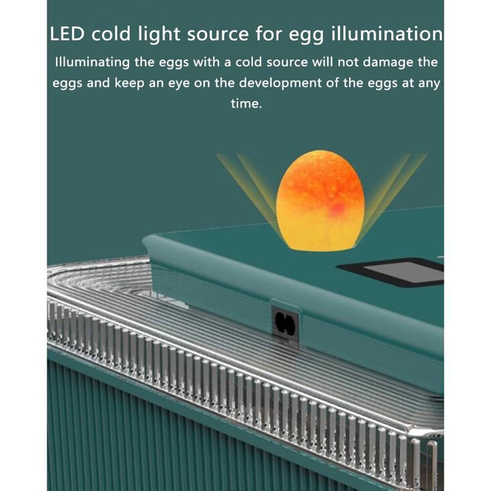 Incubadora de Huevos 25 Automática con Giro Automático 360°, Pantalla LED Inteligente Temperatura y Humedad, Incubadora para Pollos Patos Gansos, Uso Doméstico Educativo y de Laboratorio