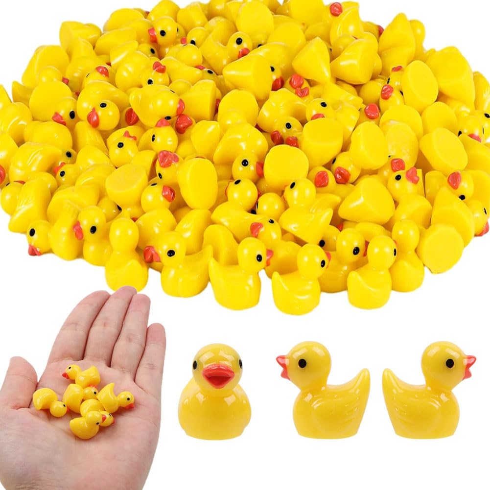Lot De 100 Mini Canards En Résine - Figurines De Canard Miniatures En Vrac Pour Loisirs Créatifs, Maison De Poupée, Accessoires De Décoration De Jardin, Aquarium, Décoration De Noël, Fête